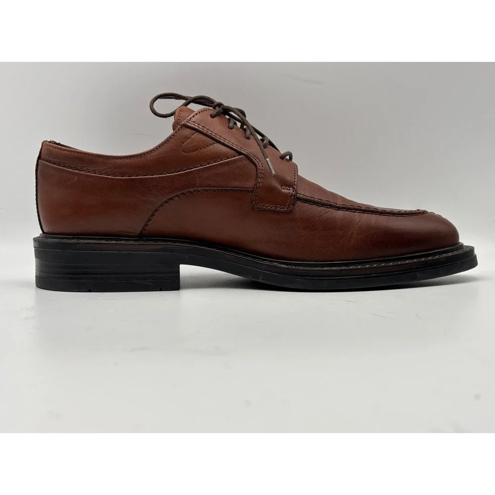 Alfani Men's Brown Leather Split-Toe Derby Oxford Dress Shoes Size 9.5